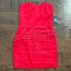 Strapless Red Sweetheart Dress